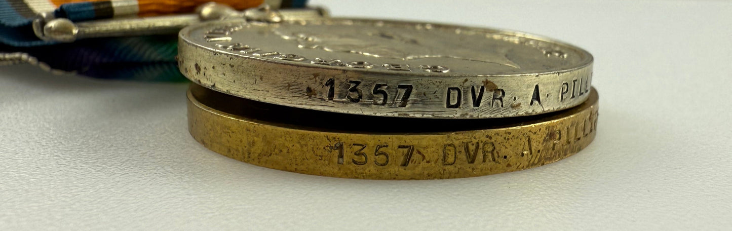 WWI - 1914-15 Medal Trio to Royal Field Artillery - Pillier