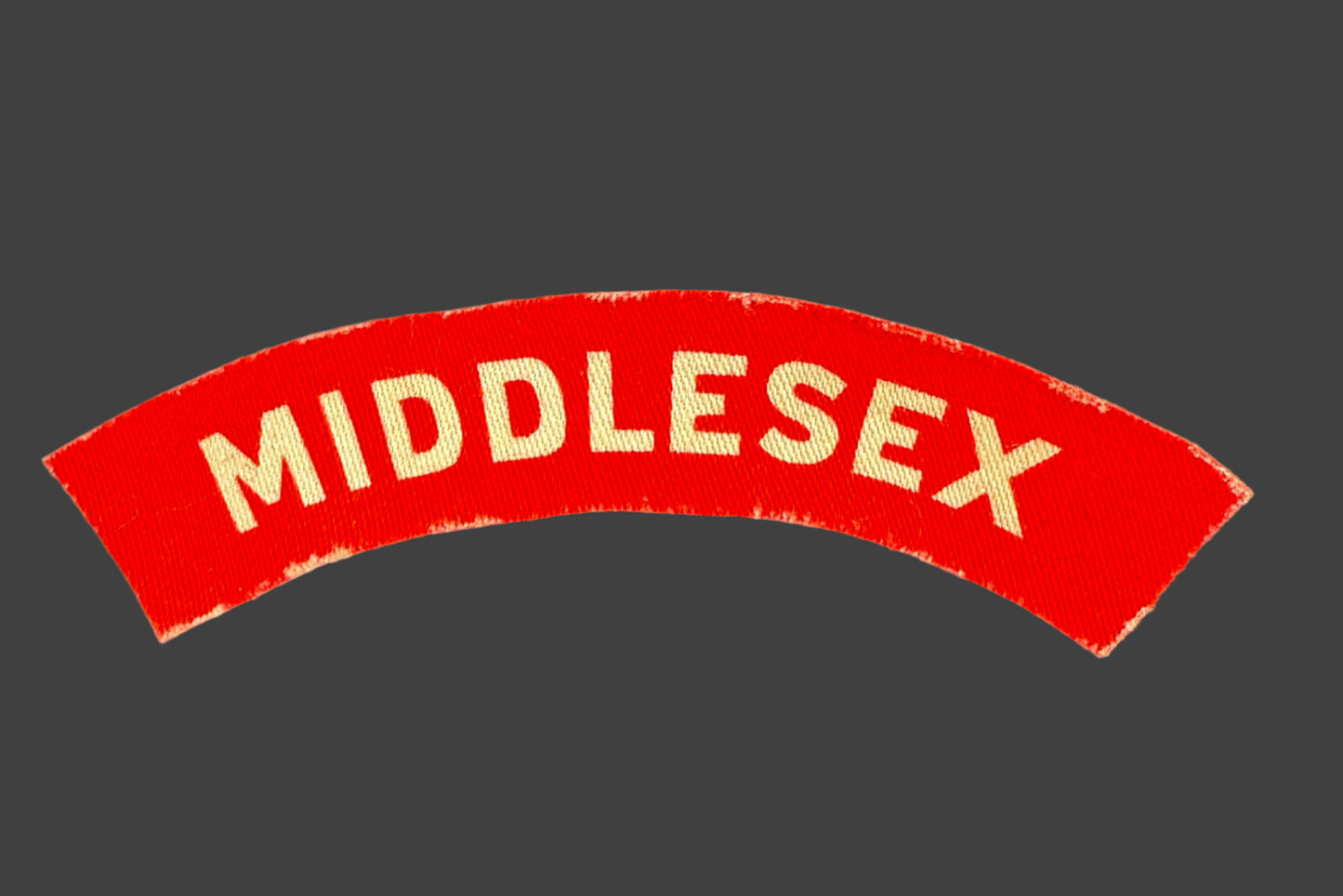 British WWII - Middlesex Regiment - Printed Canvas Shoulder Title