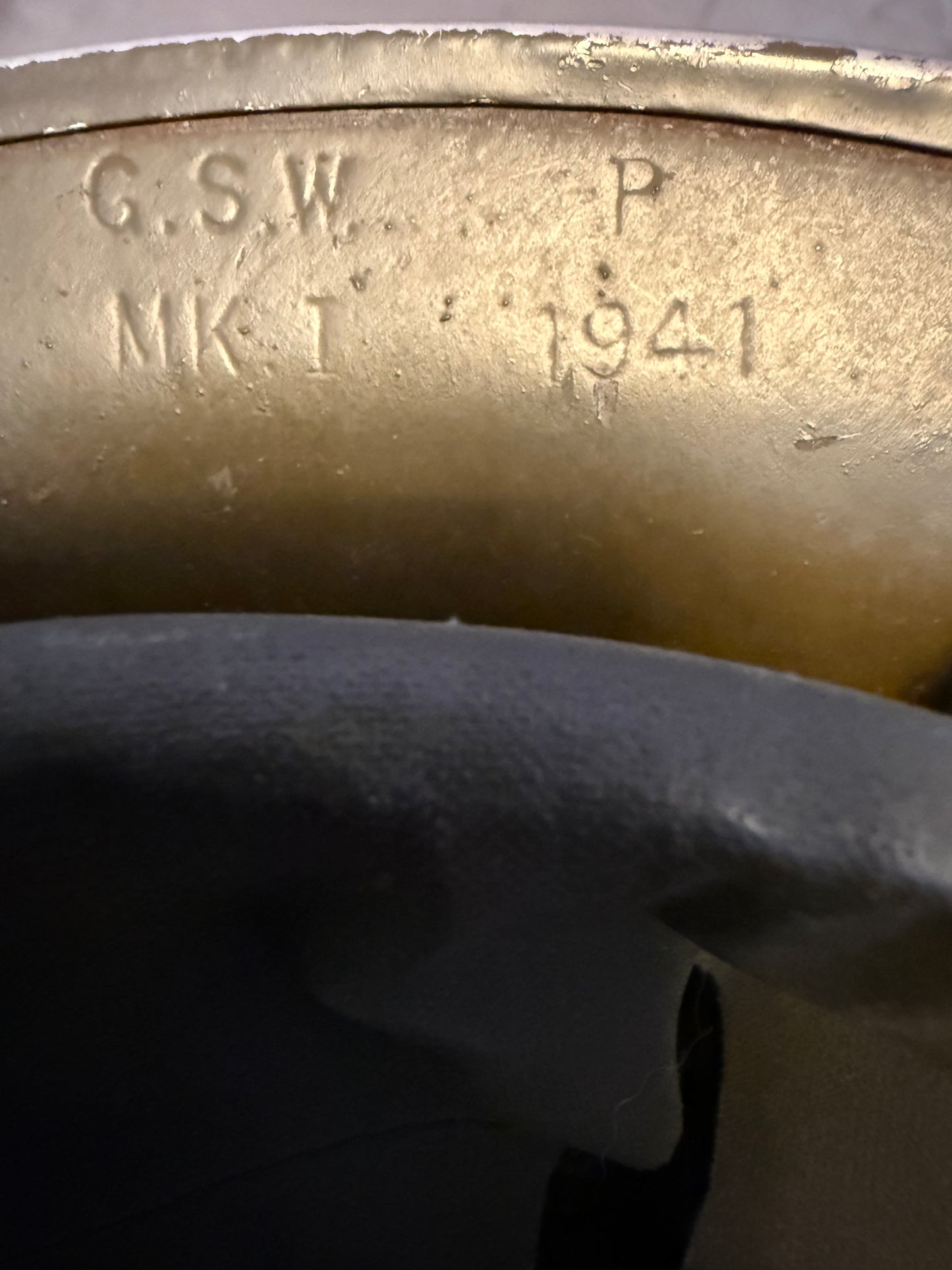 Canadian - WWII - Mark 2 Helmet with Camouflage Net - 1941 Dated