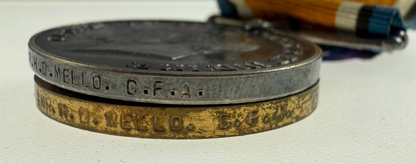 WWI Medal Pair to Canadian Field Artillery - Boer War Veteran - Mello