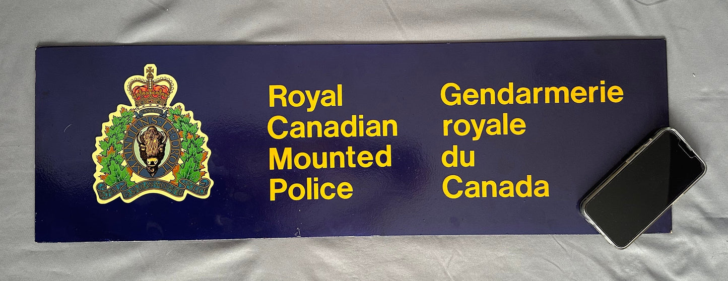 Royal Canadian Mounted Police Vintage Detachment Sign