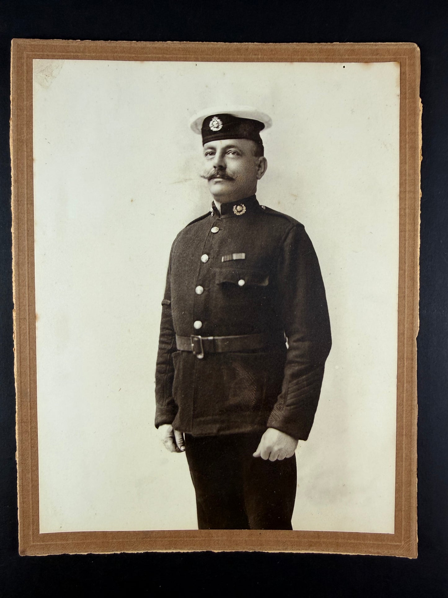 British - Pre/WWI - Collection of Medals Photos Insignia and Paperwork to Royal Marines and other Family Items