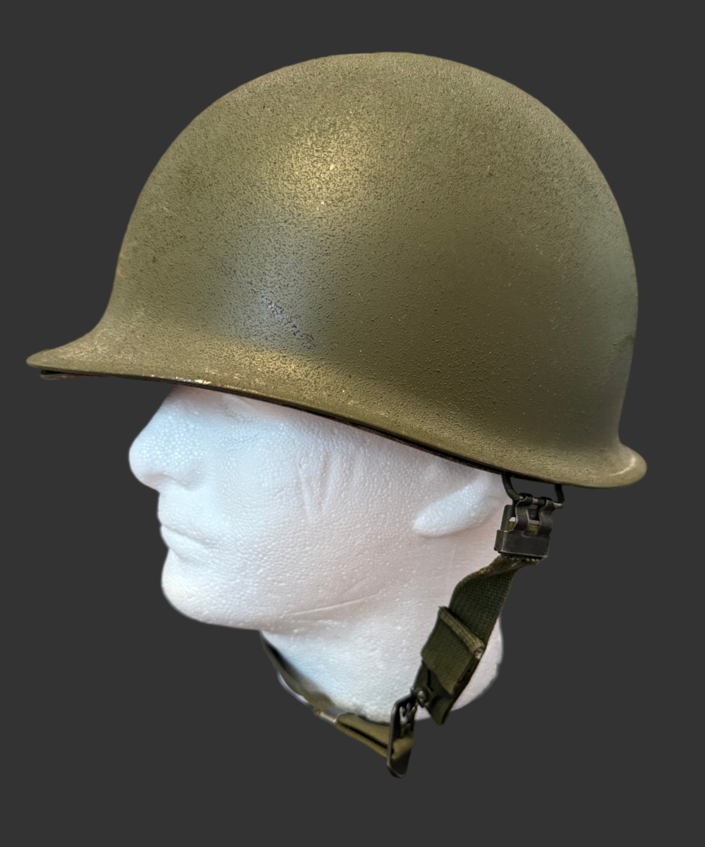 American - WWII - M1 Helmet - Swivel Bale - Rear Seam