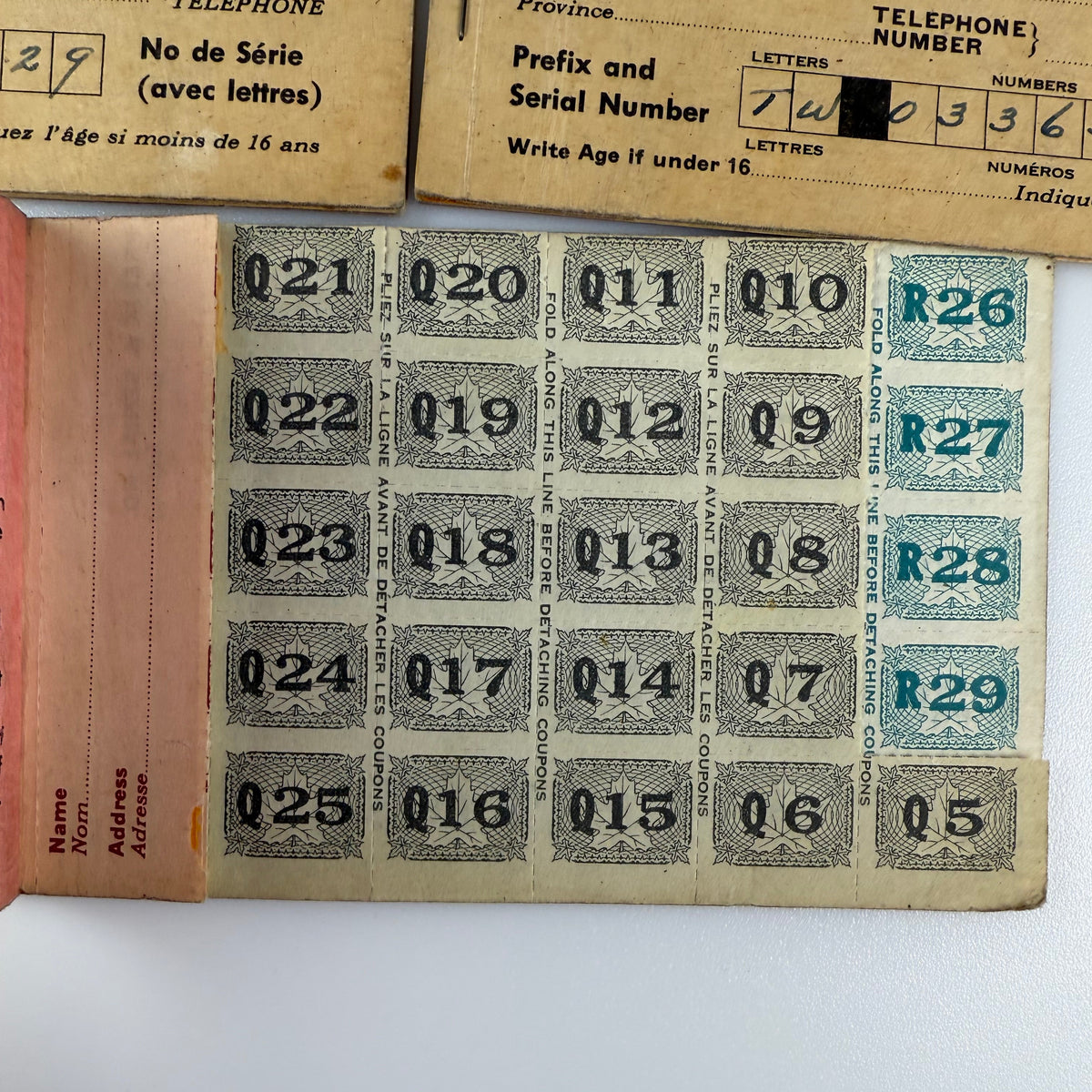 Canadian Ration Books Canadian - WWII - Collection of Ration Books - Love Family - Toronto ...