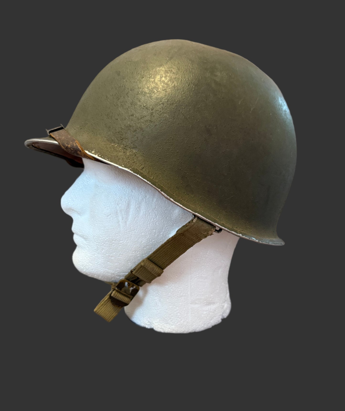 American - WWII - M1 Helmet - Early - Front Seam - Fixed Bale