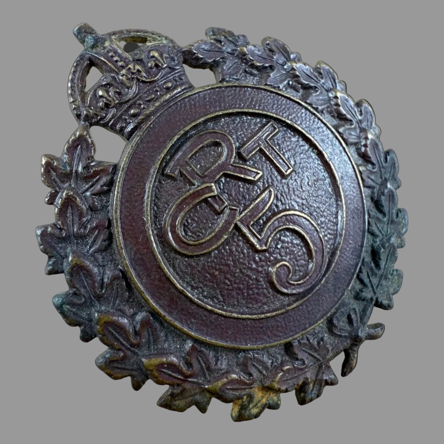 Canadian - WWI - CEF Cap Badge - 5th Battalion Canadian Railway Troops