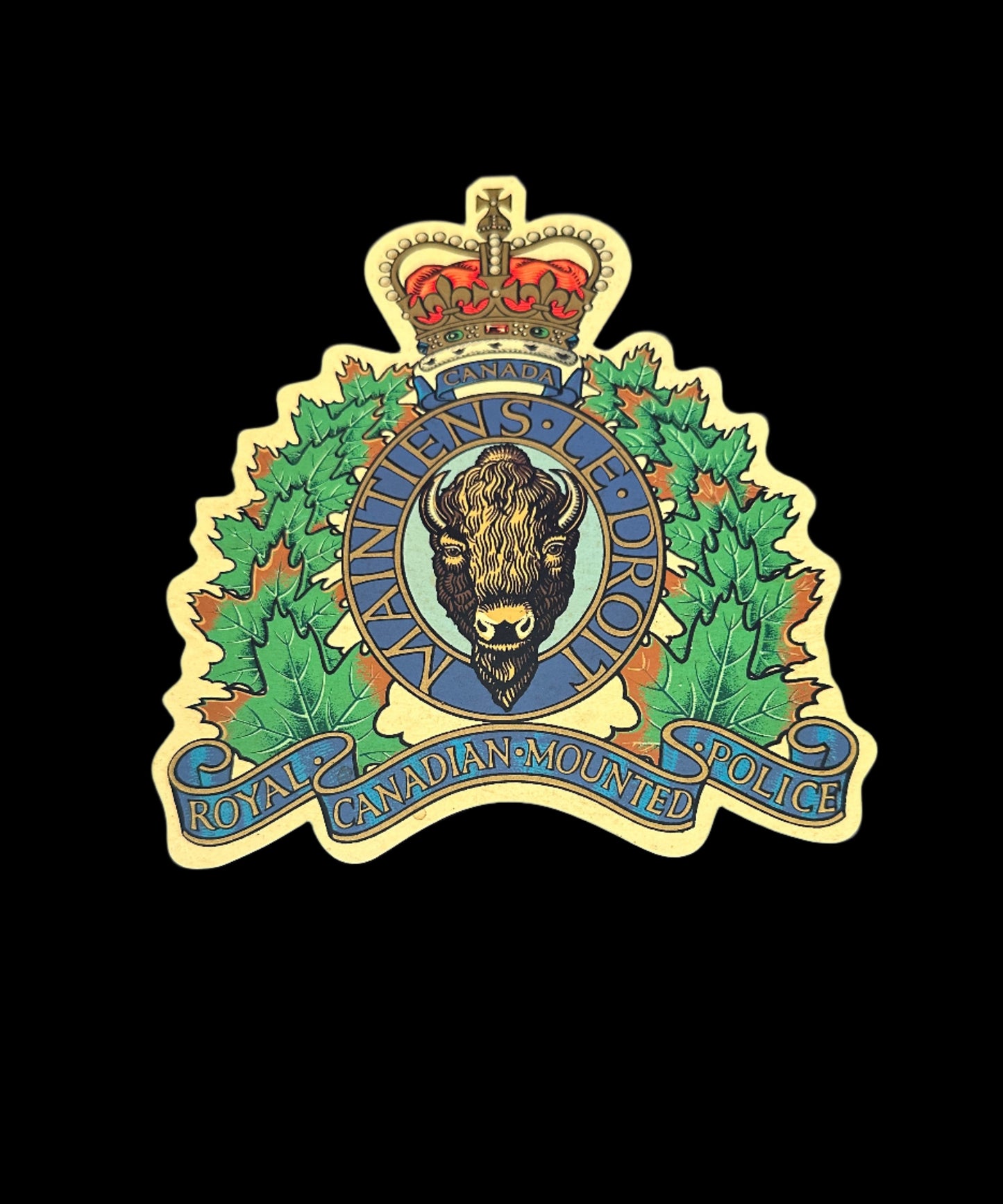 Royal Canadian Mounted Police Vintage Detachment Sign