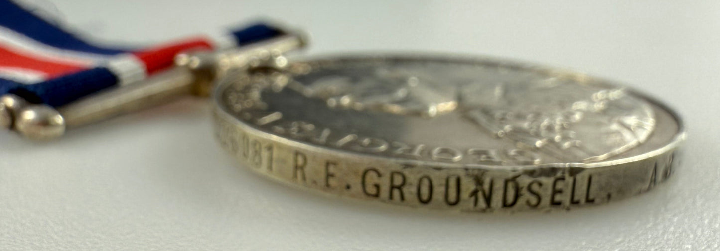 WWI Period - Royal Navy Good Shooting Medal - HMS Bonetta - Groundsell