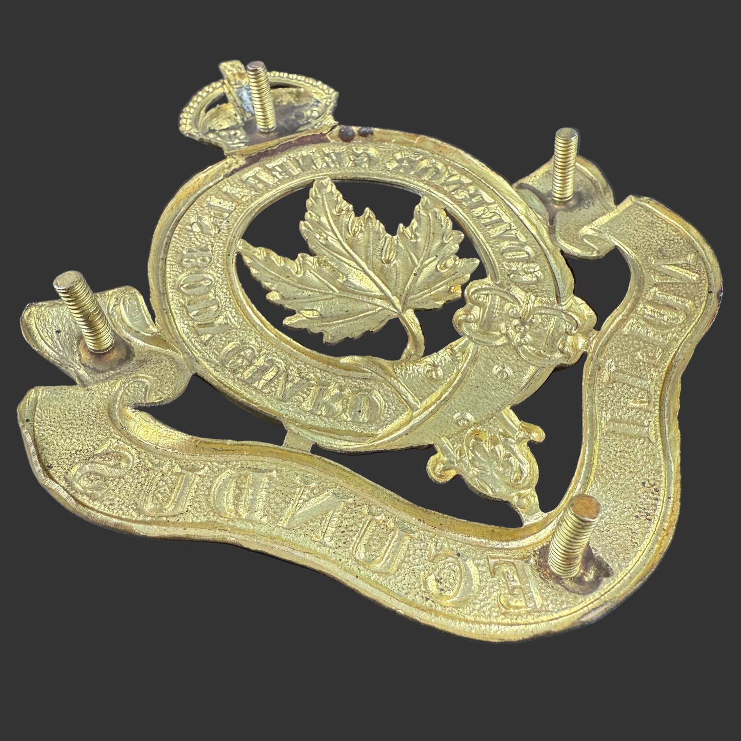 Canadian Pre-WWI - Governor General's Body Guard (GGBG) - Helmet Plate - Edwardian