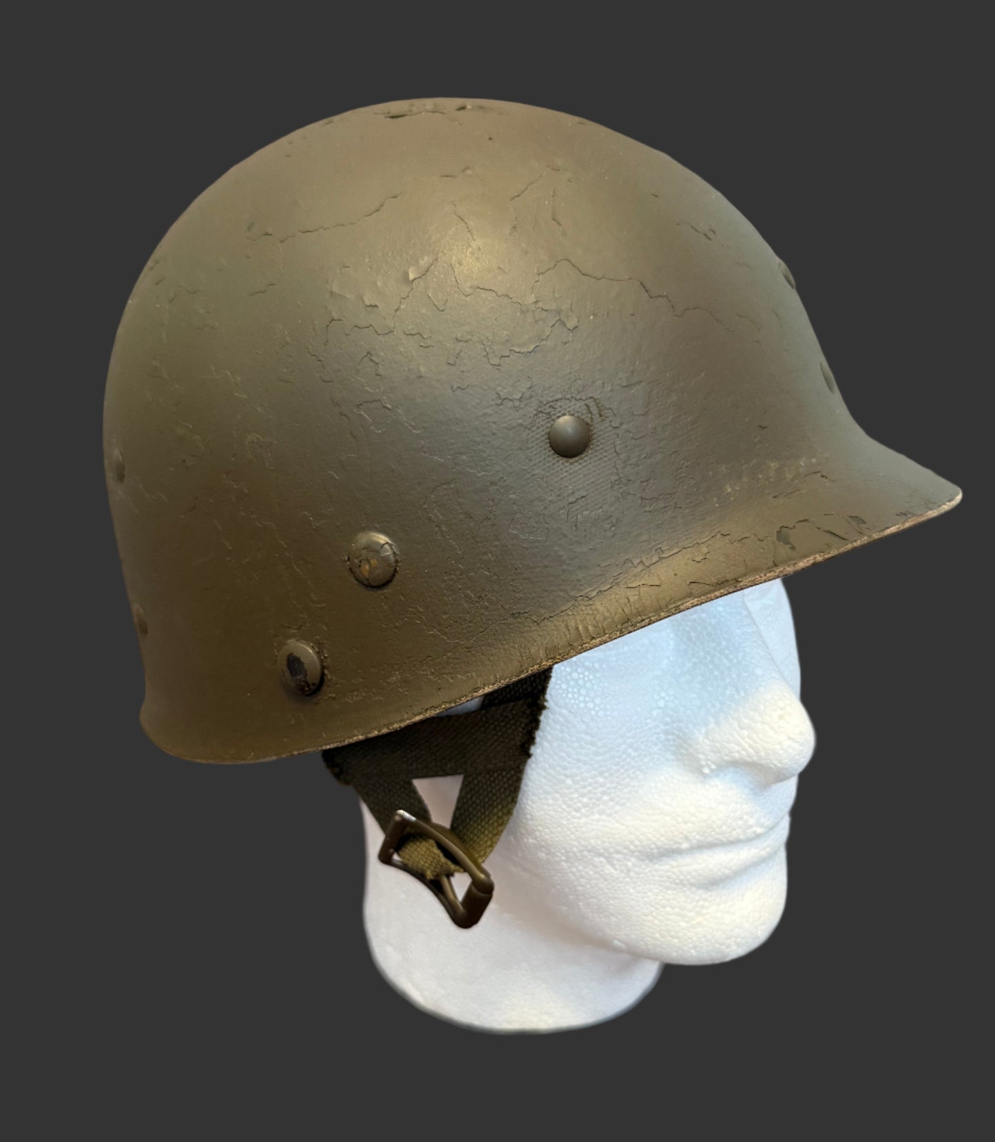 American - WWII - M1 Helmet - Swivel Bale - Rear Seam