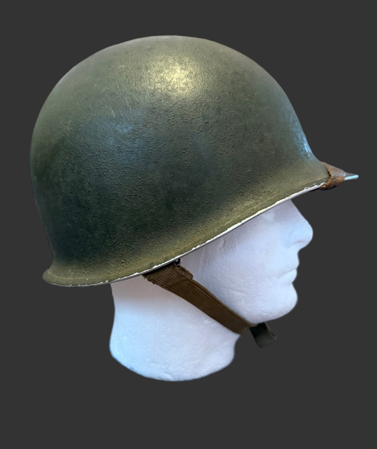 American - WWII - M1 Helmet - Early - Front Seam - Fixed Bale