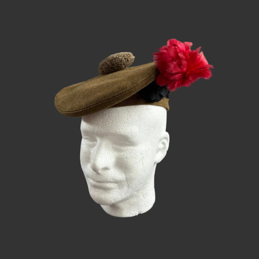 Canadian / British - Post-WWII - Khaki Tam O' Shanter -  The Black Watch (Royal Highland Regiment) of Canada