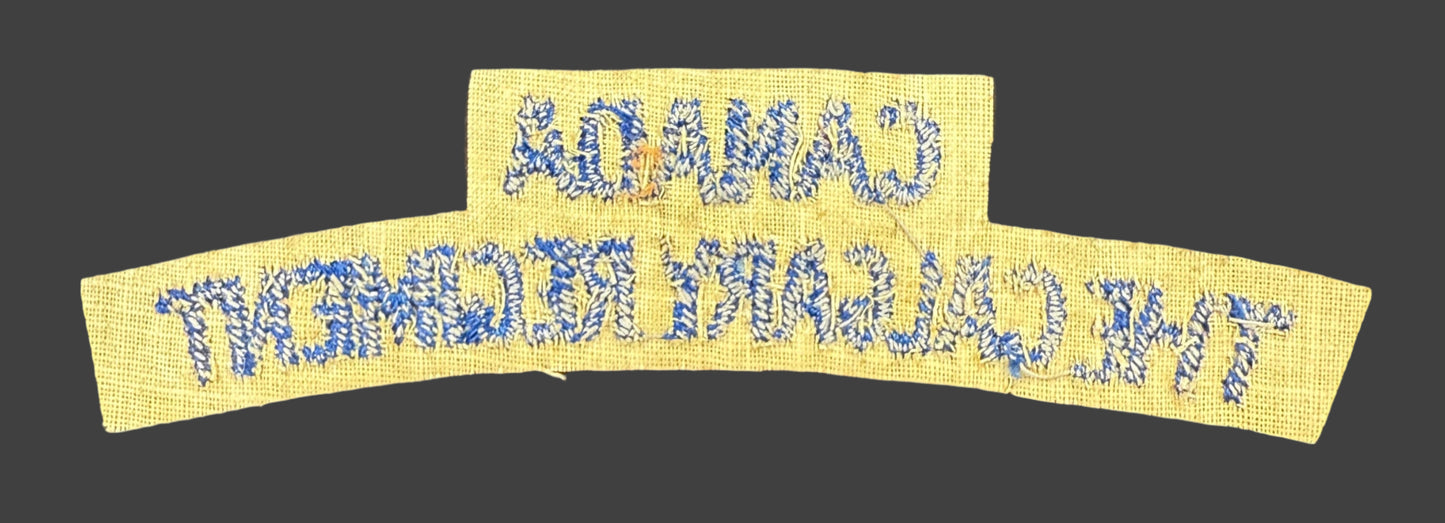 Canadian WWII - The Calgary Regiment - Cloth Shoulder Title