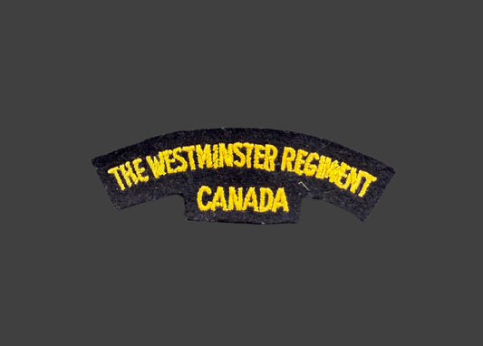 Canadian WWII - The Westminster Regiment - Cloth Shoulder Title