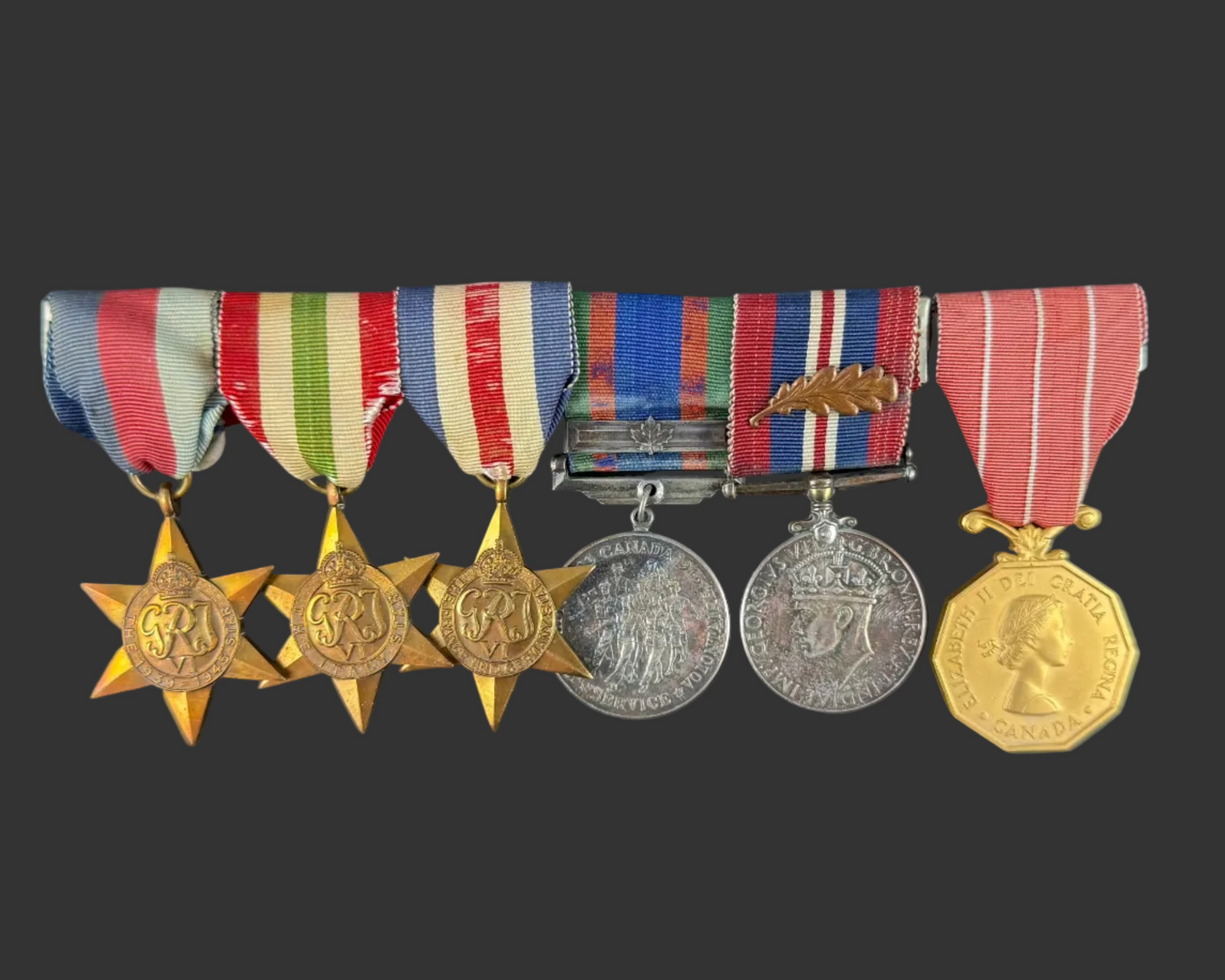Canadian - WWII - Long Service Medal Group - Mentioned in Despatches - McDonald