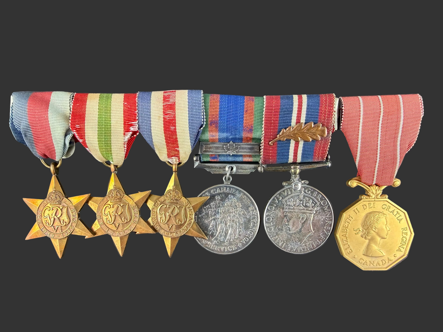 Canadian - WWII - Long Service Medal Group - Mentioned in Despatches - McDonald