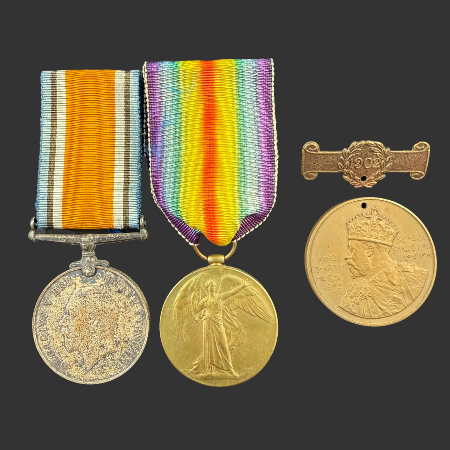 WWI Medal Pair to 3rd Canadian Railway Troops - Bishop