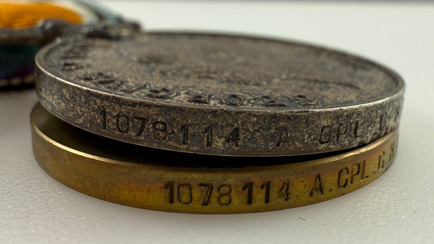 WWI Medal Pair to 3rd Canadian Railway Troops - Bishop