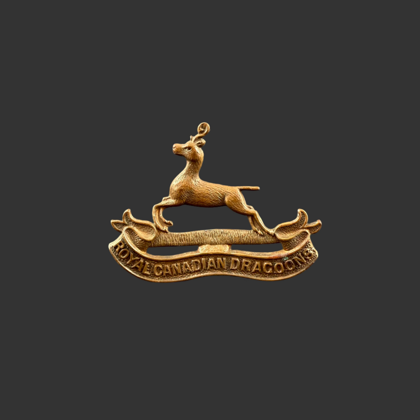 Canadian - Post-WWI - Royal Canadian Dragoons - Cap Badge - Scully