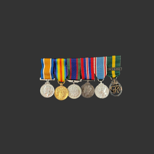 Canadian - WWI/WWII - Officer's Long Service Medal Group - Efficiency Decoration - Period Miniatures