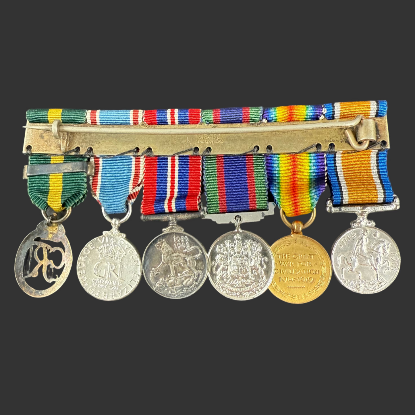 Canadian - WWI/WWII - Officer's Long Service Medal Group - Efficiency Decoration - Period Miniatures