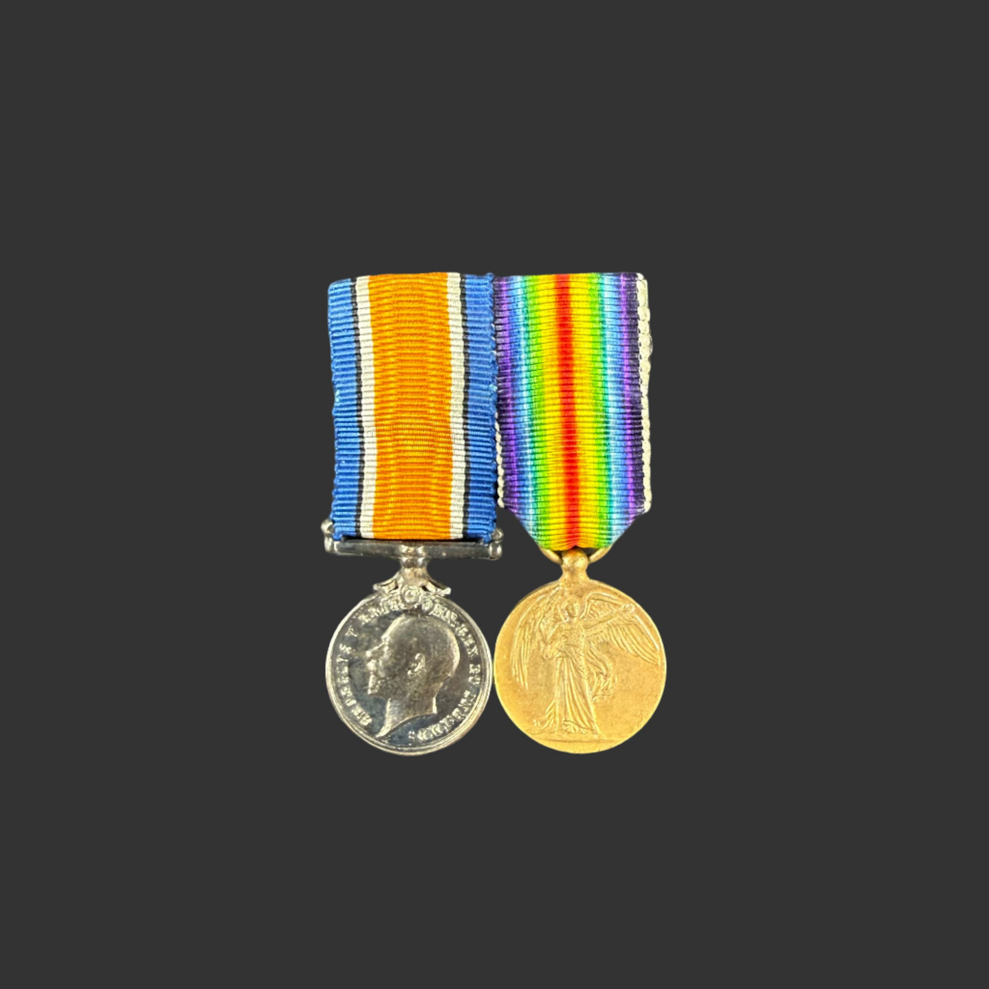 British / Commonwealth - WWI - Medal Pair - Period Miniatures