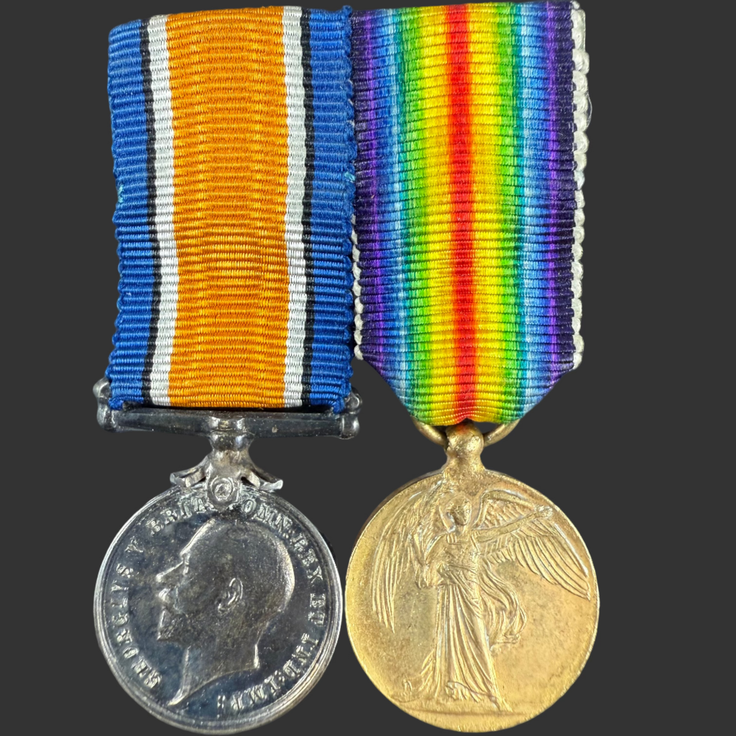 British / Commonwealth - WWI - Medal Pair - Period Miniatures