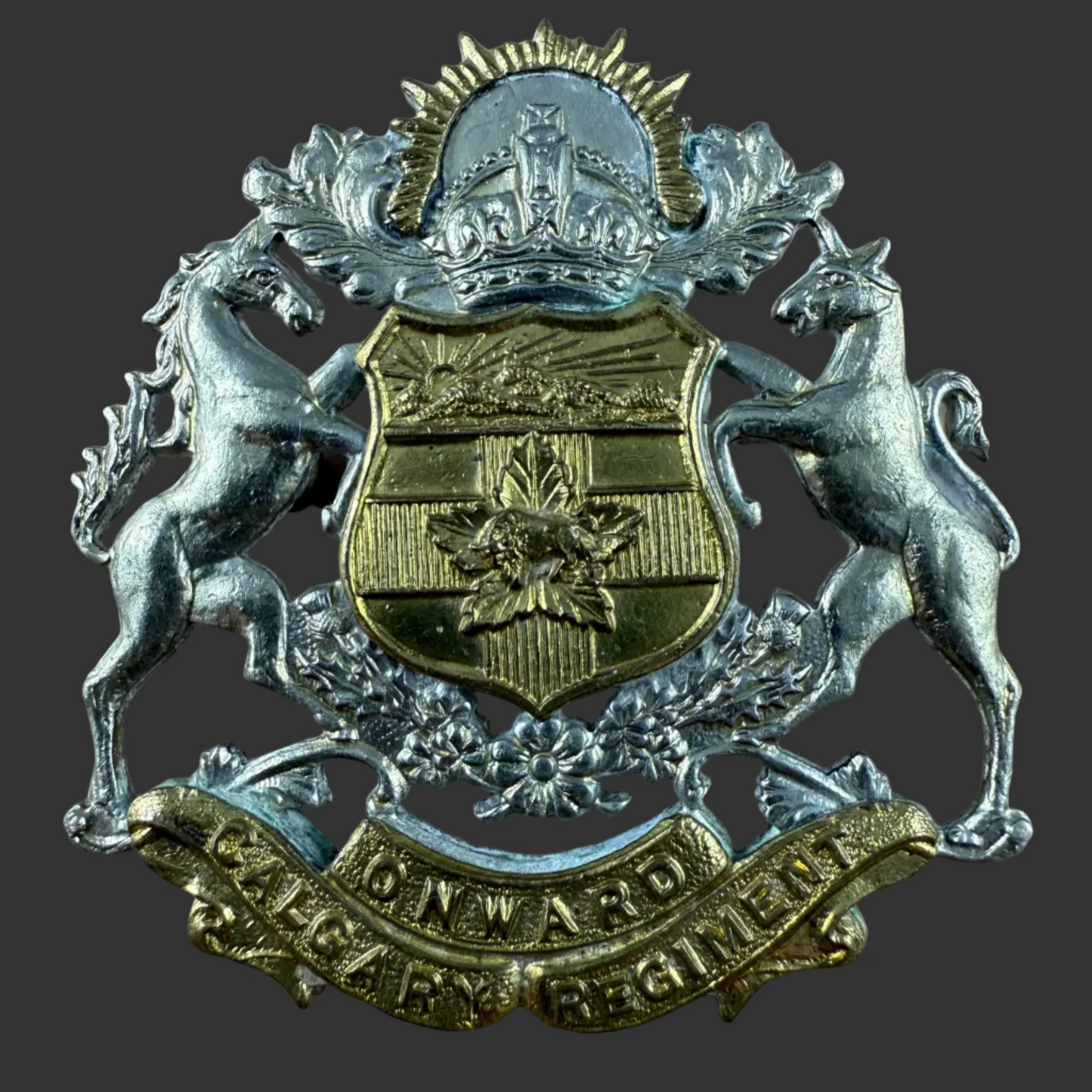 Canadian - Post-WWI - Calgary Tank Regiment Cap Badge