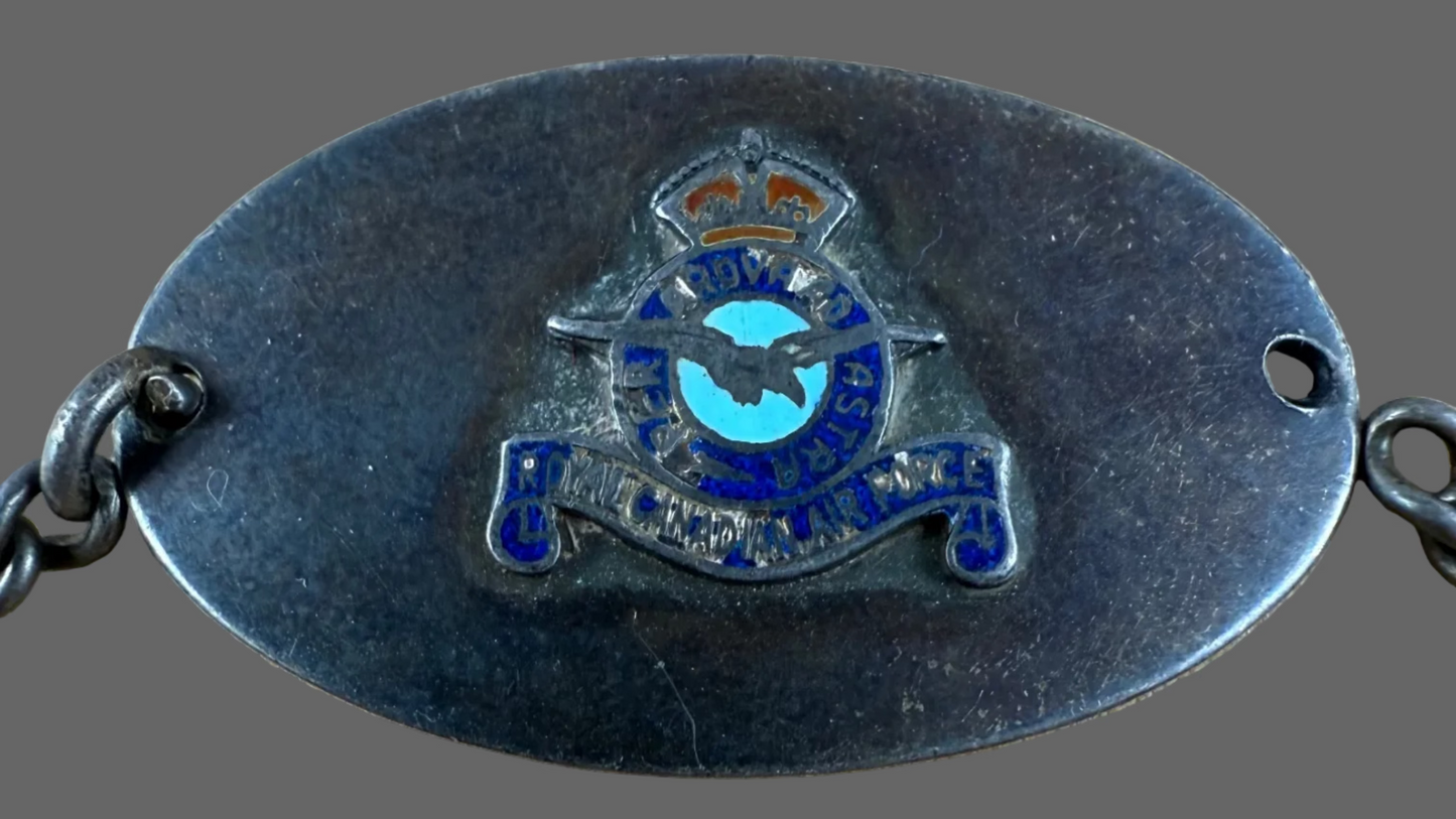 Canadian - WWII - Royal Canadian Air Force - Sterling Silver Identity Bracelet - Mosquito Pilot - Evader