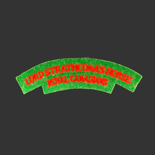 Canadian - WWII - Lord Strathcona's Horse (Royal Canadians) Starch Back Shoulder Title