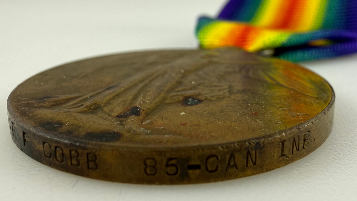 Canadian - WWI - Medal Pair to 85th Canadian Infantry Battalion - Cobb