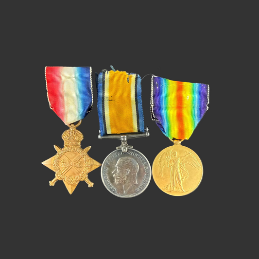 Canadian - WWI - 1914-15 Medal Trio to 13th/14th Canadian Infantry Battalion - WIA - York