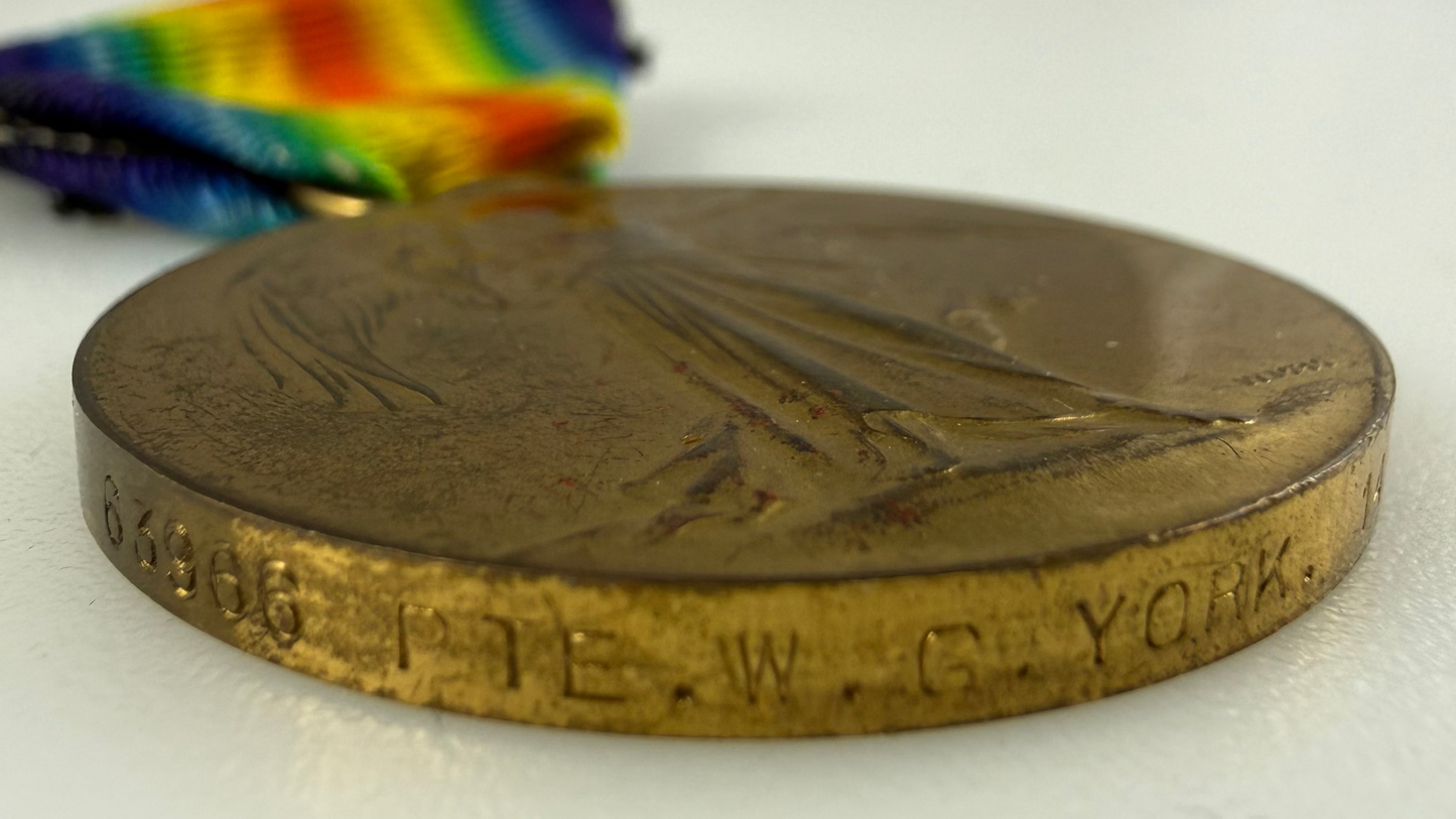 Canadian - WWI - 1914-15 Medal Trio to 13th/14th Canadian Infantry Battalion - WIA - York