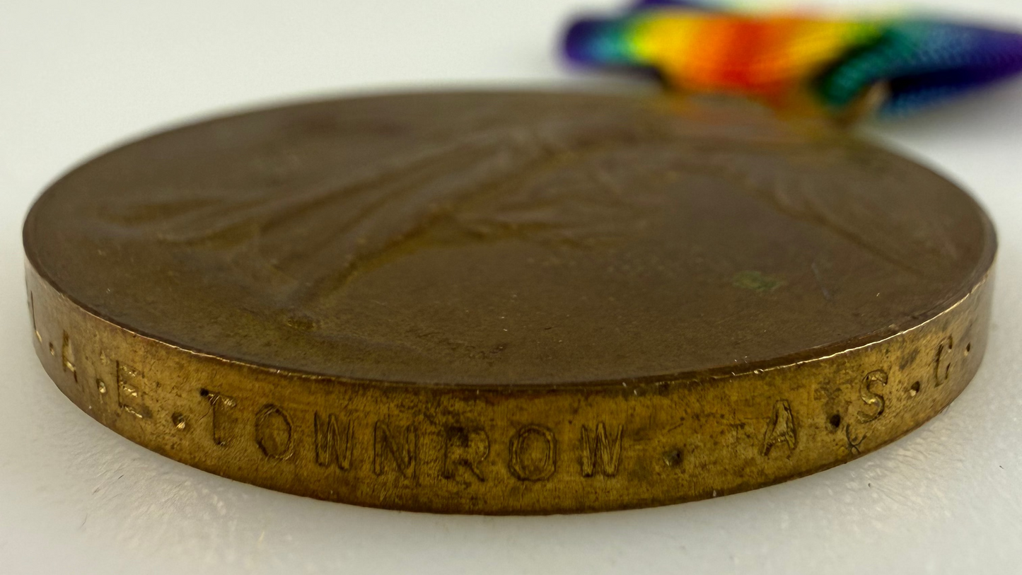 British - WWI - Victory Medal - Army Service Corps - Townrow