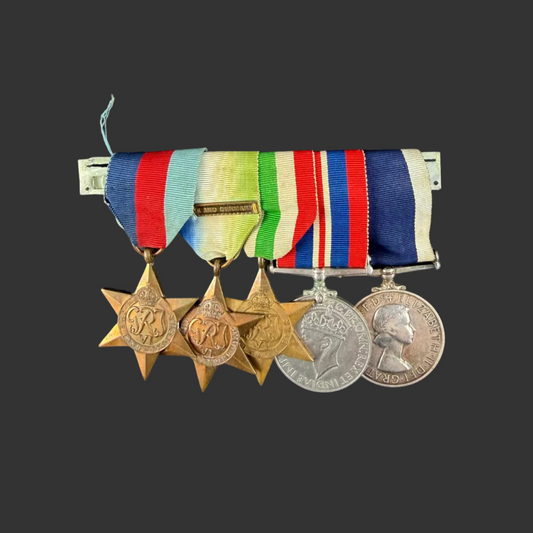 British - WWII - Royal Navy Long Service Medal Group - Taylor - British Empire Medal