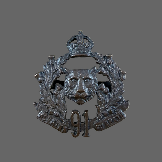 Canadian - Pre-WWI - 91st Regiment Canadian Highlanders Officers Cap Badge - OSD