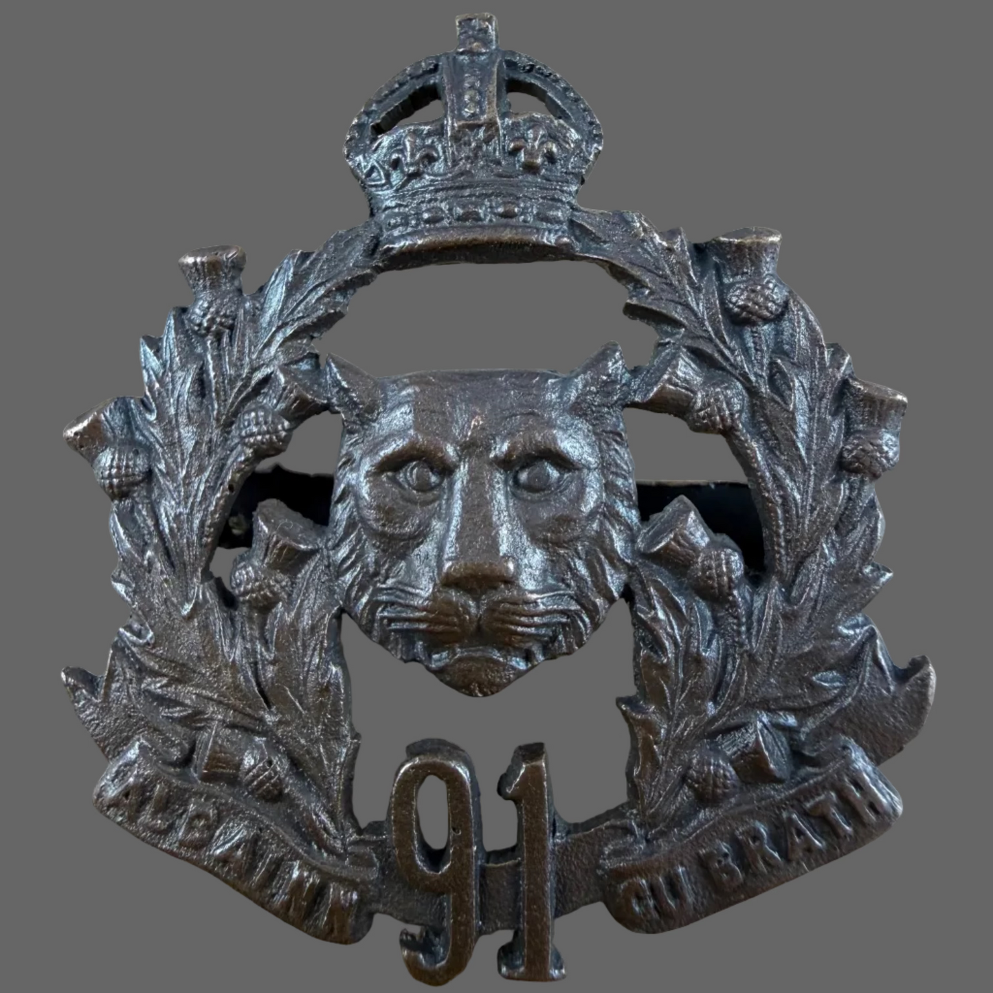 Canadian - Pre-WWI - 91st Regiment Canadian Highlanders Officers Cap Badge - OSD