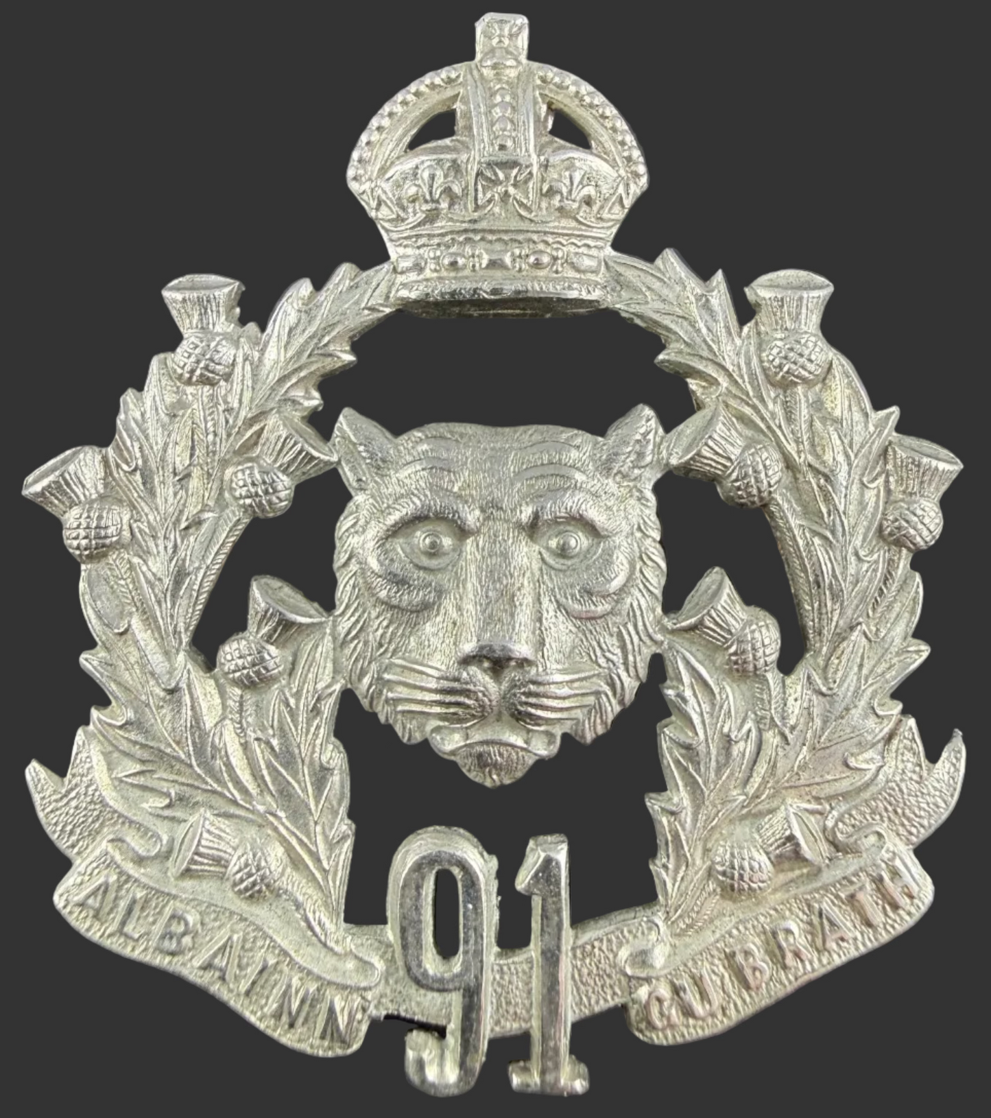 Canadian - Pre-WWI - 91st Regiment Canadian Highlanders Cap Badge