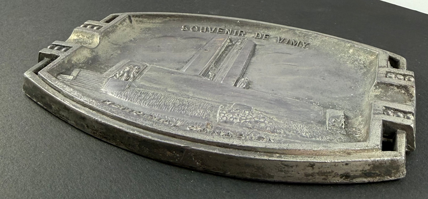 Canadian - Post-WWI - Vimy Ridge Memorial Pewter Ashtray