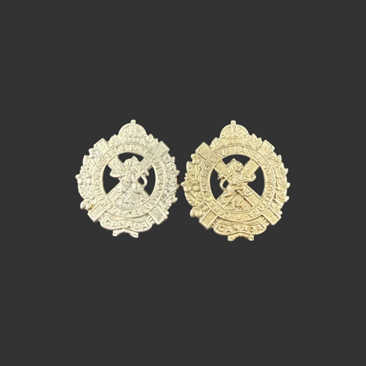 Canadian - WWI - CEF Collar Badge Pair - 14th Canadian Reserve Battalion - Winnipeg Manitoba