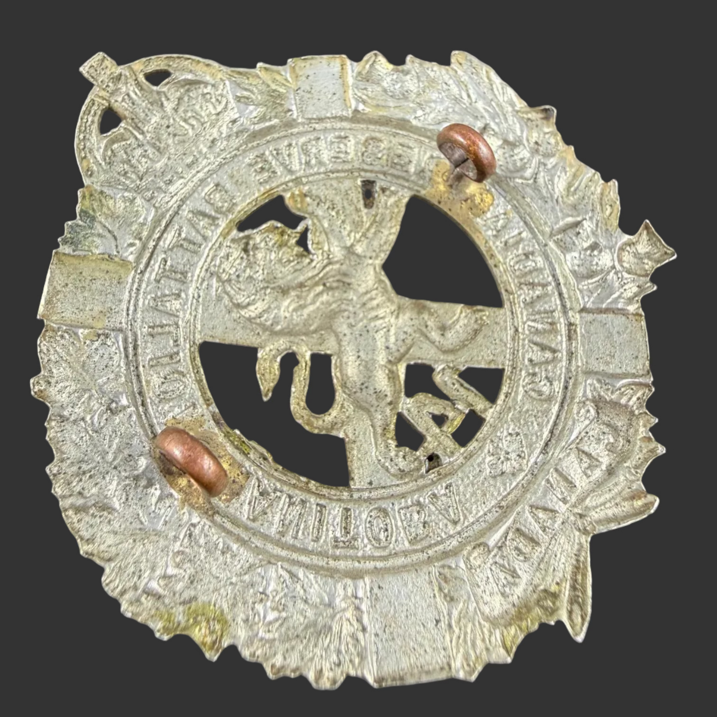 Canadian - WWI - CEF Cap Badge - 14th Canadian Reserve Battalion - Winnipeg Manitoba