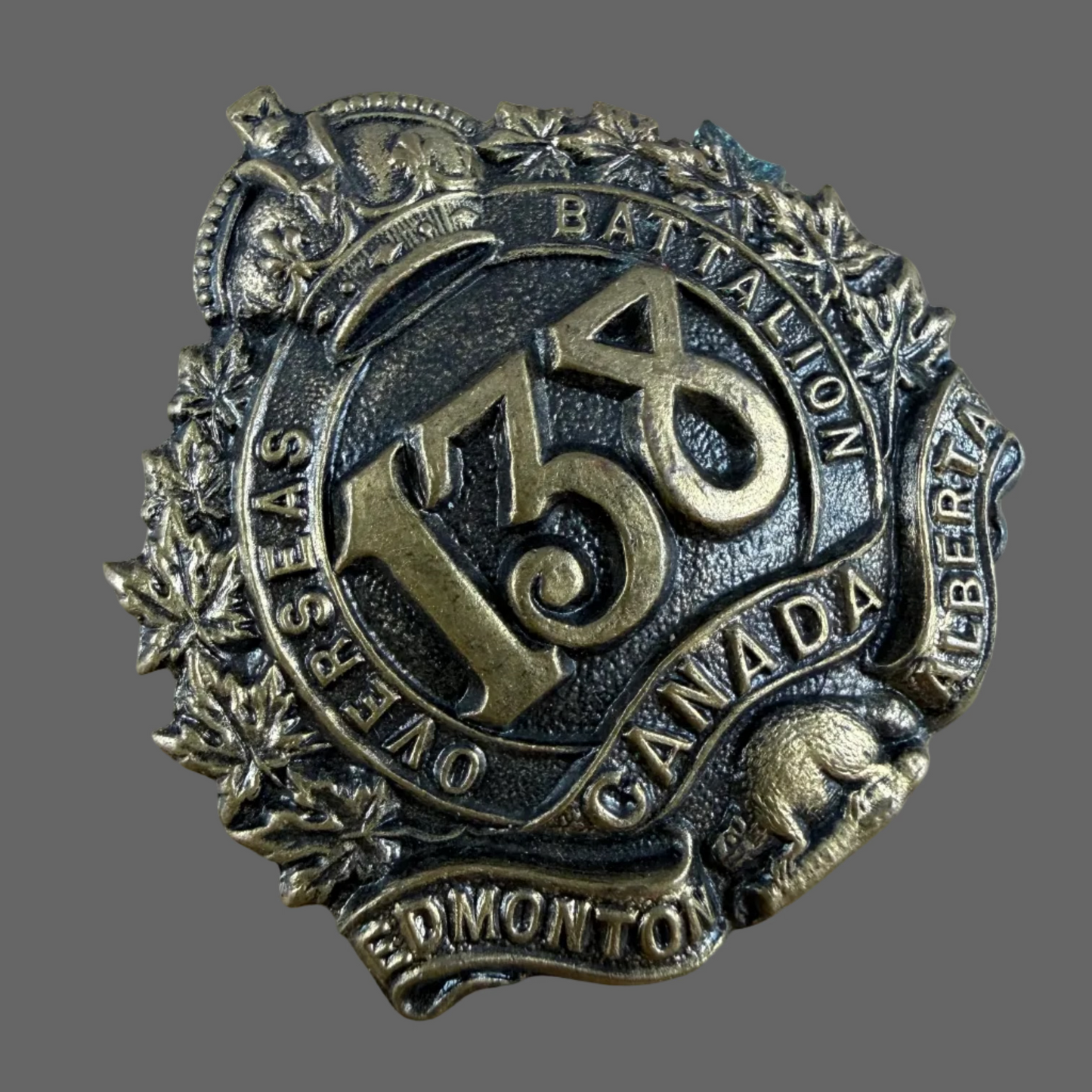 Canadian - WWI - 138th Canadian Infantry Battalion (Edmonton) Cap Badge - Tiptaft