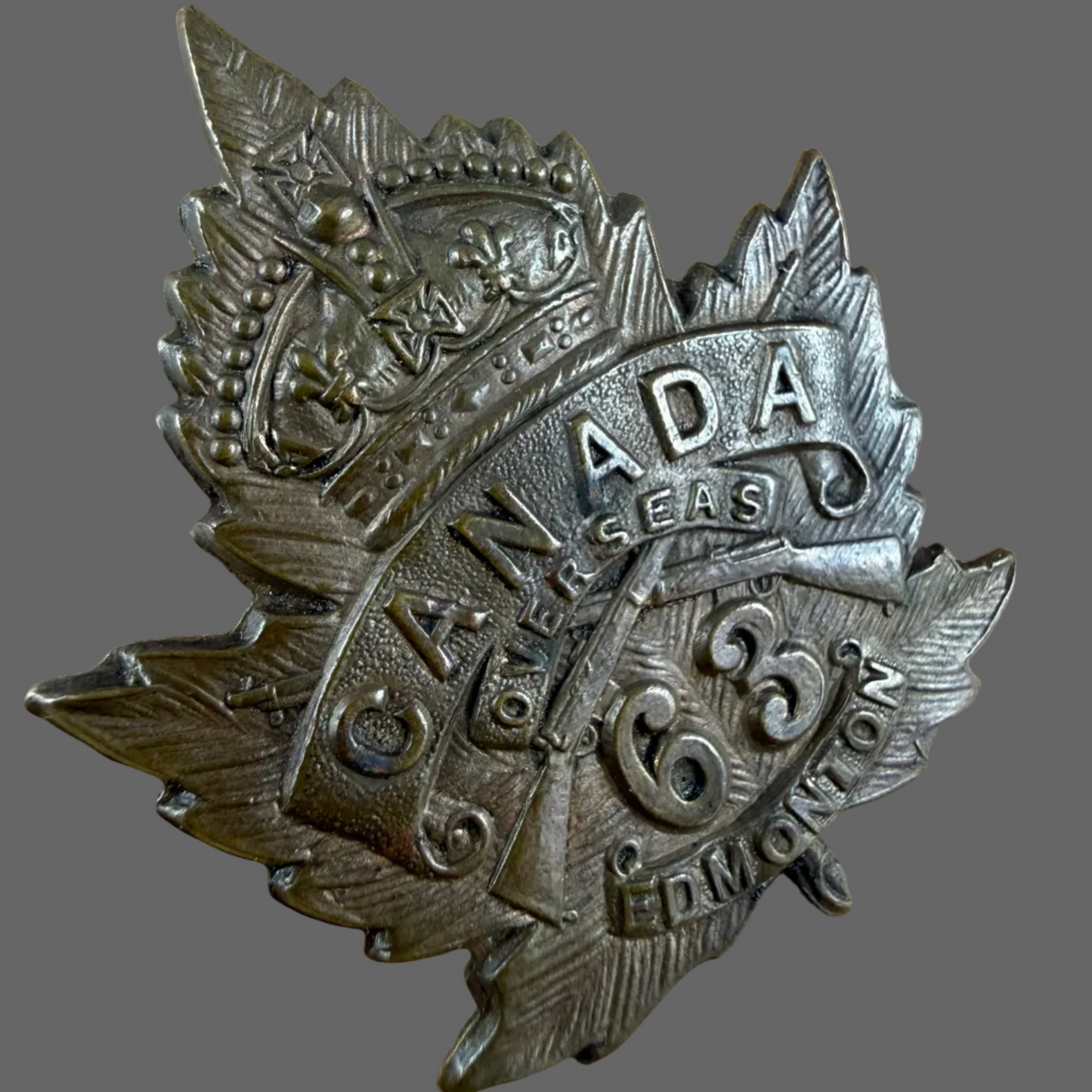 Canadian - WWI - 63rd Canadian Infantry Battalion (Edmonton) Cap Badge