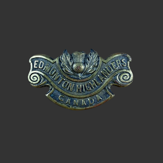 Canadian - WWI - 194th Canadian Infantry Battalion (Edmonton Highlanders) Shoulder Title Badge