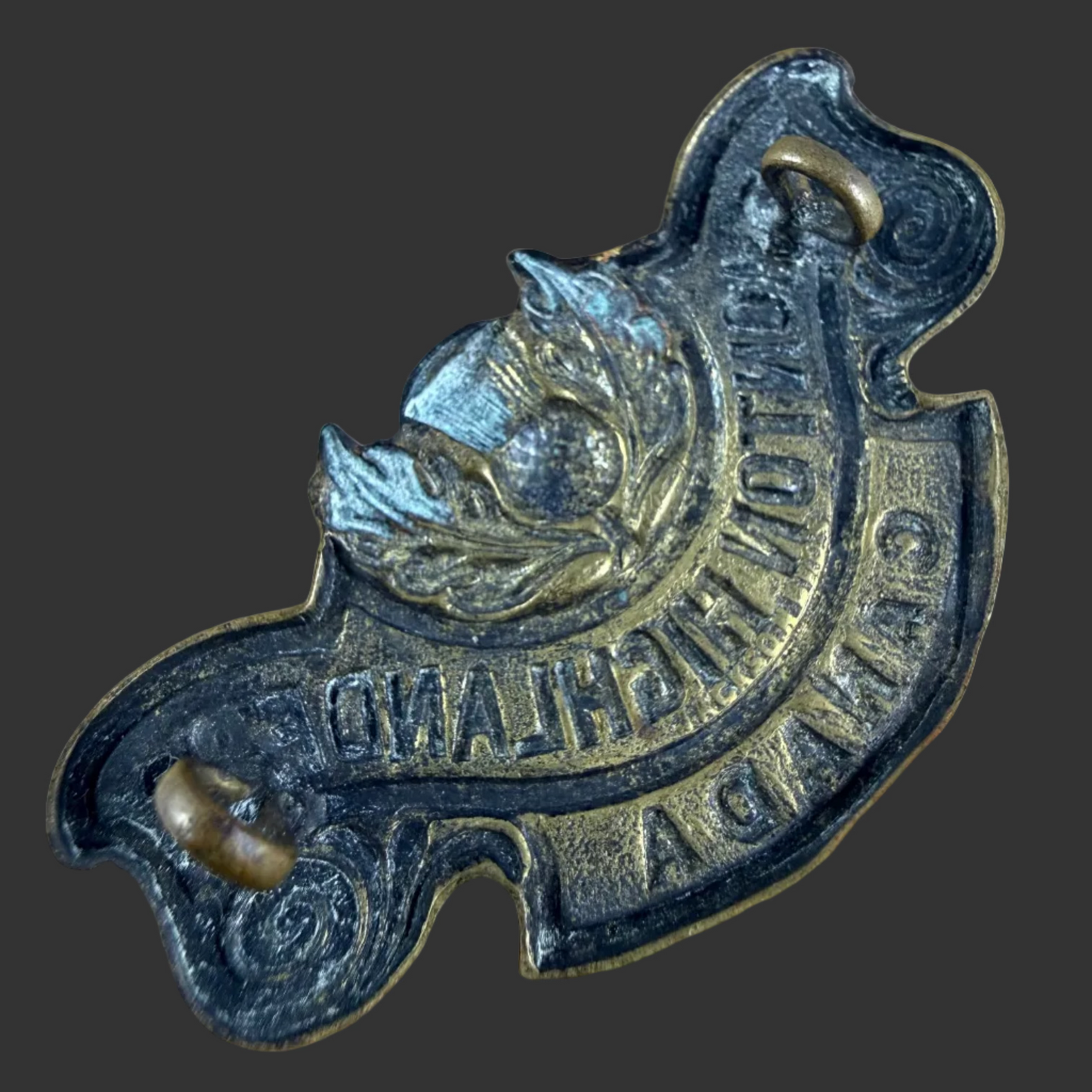 Canadian - WWI - 194th Canadian Infantry Battalion (Edmonton Highlanders) Shoulder Title Badge