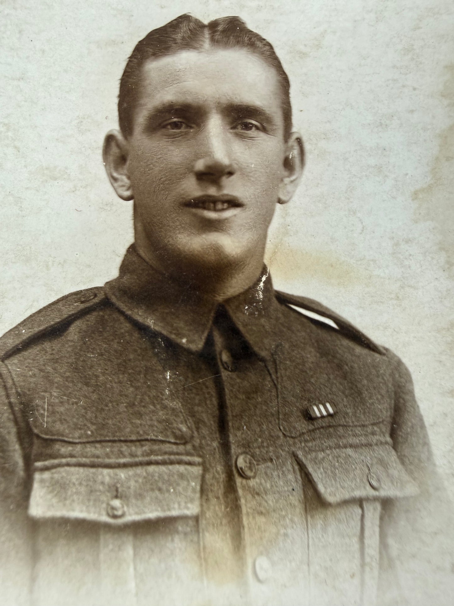 British - WWI - BEF Photo Postcard - Rifle Regiment - MM Recipient - Cairo