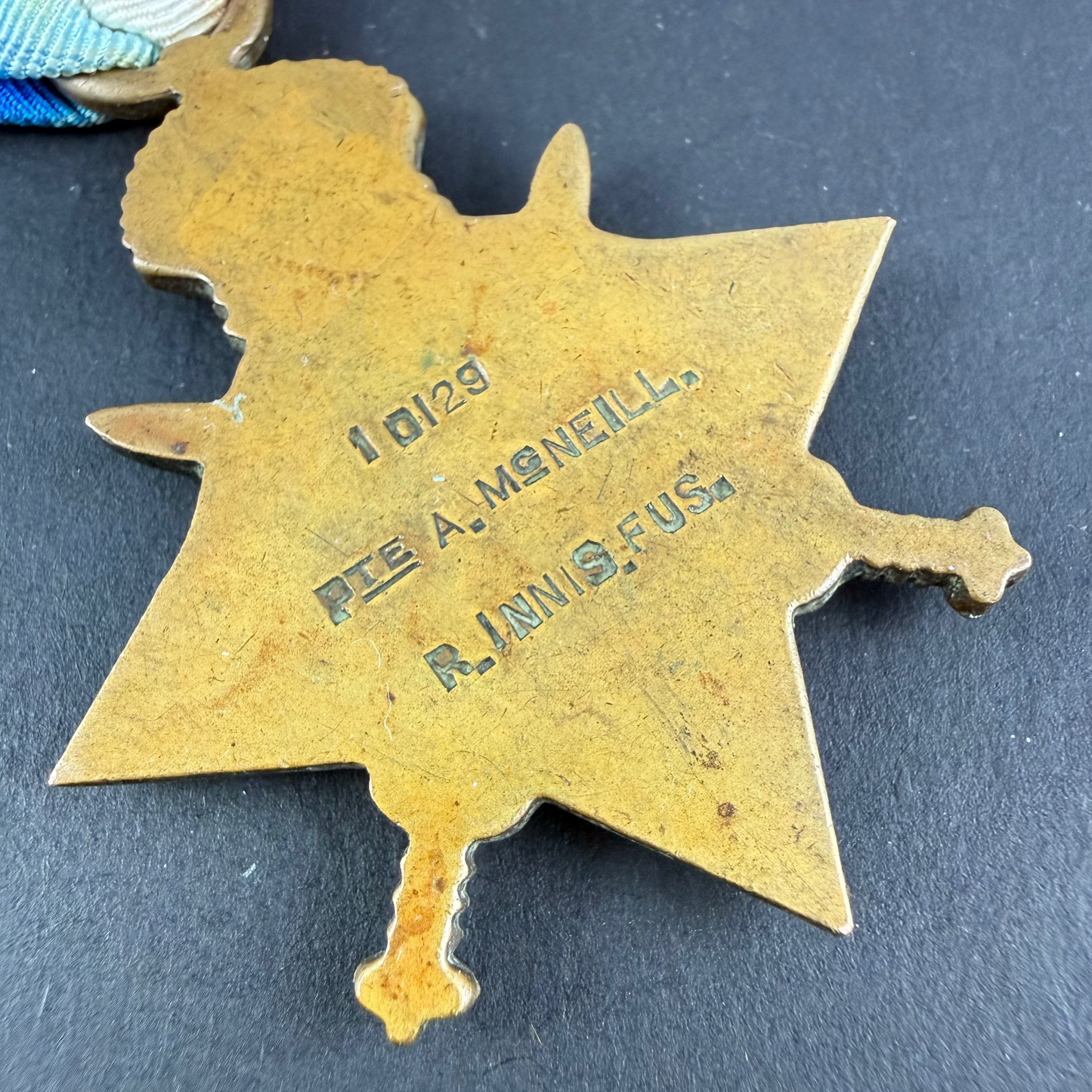 British - WWI - 1914-15 Star Medal to Royal Inniskilling Fusiliers - Gallipoli - Wounded - McNeill