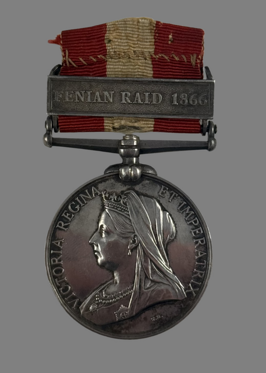 Canada General Service Medal - Fenian Raid 1866 - Gananoque Garrison Artillery - Britton