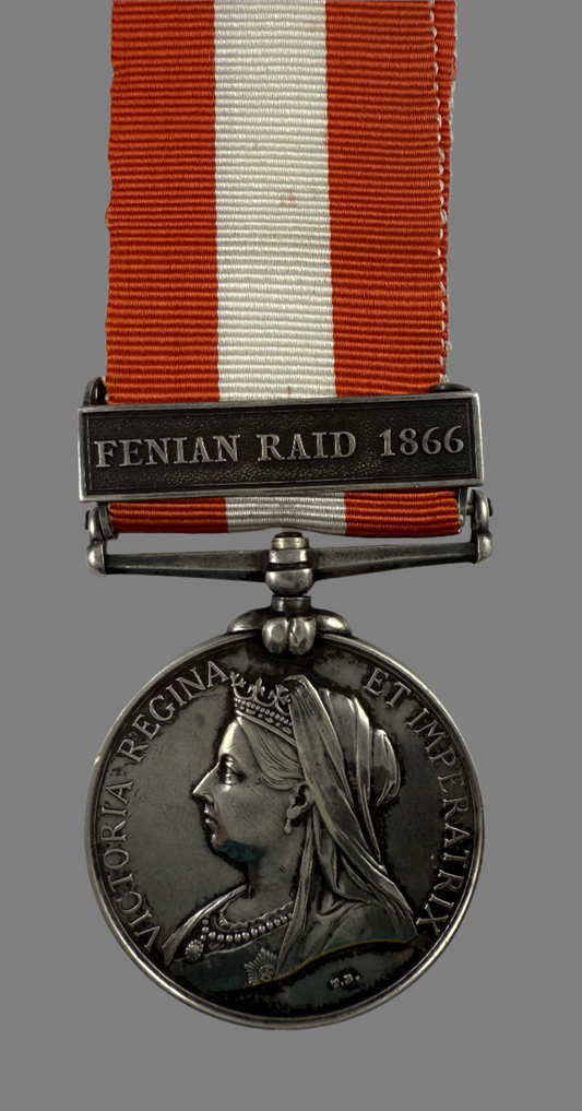 Canada General Service Medal - Fenian Raid 1866 - Hinchinbrook Rifle Company - Knowles