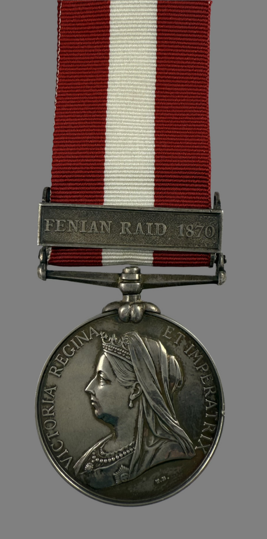 Canada General Service Medal - Fenian Raid 1870 - 6th Hochelaga Light Infantry - Summers